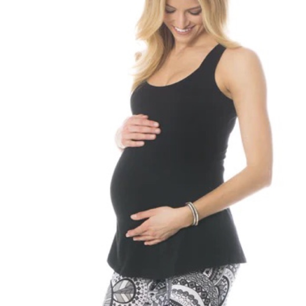 MAJAMAS Maternity Tank Top Cami with Nursing Access - Solid Black